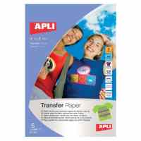 Papīrs APLI T-shirt transfer 5 lapas, krāsainam audumam