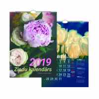Sienas kalendārs 2019.gadam Timer Ziedu