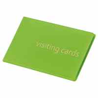 Vizītkaršu bloknots Pantaplast, 24 vizītkartēm, gaiši zaļa krāsā 11.5 cm x 7.3 cm