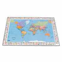 Galda segums Bantex 44x63 cm ar pasaules karti (angļu val.)