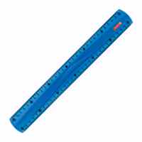 Lineāls BRUNNEN  ar turētāju 30 cm zils