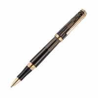 Pildspalva rolleris SCRIKSS Heritage Black/ Gold, melns korpuss, zelta detaļas, koka kastītē