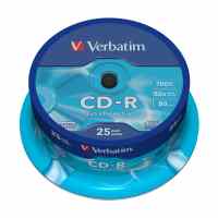 Kompaktdiski VERBATIM CD-R 700MB 52x, 25 gab./iepak., spindle
