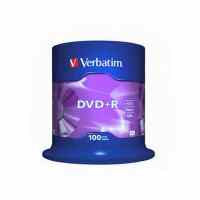 Kompaktdiski VERBATIM DVD+R 4.7GB 16x, 100 gab./iepak., spindle