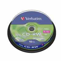 Kompaktdiski VERBATIM CD-RW 700MB 10x, 10 gab./iepak., spindle