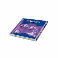Kompaktdisks VERBATIM DVD+R DLP 8.5 GB, Double Layer 8x, Jewell, Matte Silver