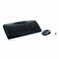 Komplekts Logitech MK330, bezvadu klaviatūra + pele, EN melna