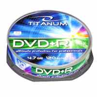 ESPERANZA Titanum DVD+R 4.7GB 16X, cake box, 10 gab./ iepak.