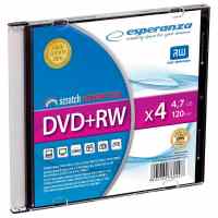 ESPERANZA DVD+RW 4.7GB 16X, slim box, 1 gab./ iepak.
