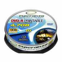 DVD-R ESPERANZA cakebox, 10 gab./ iepak., 4.7GB,16x, printable