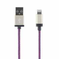 Mob. telefona kabelis STREETZ USB-Lightning iPhone, 1,0 m, violets / IPLH-237