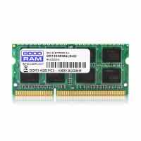 Operatīvā atmiņa RAM GOODRAM SODIMM DDR3 1.35V PC3-12800, 4 GB 1600 MHz CL11 (GR1600S3V64L11/4G)