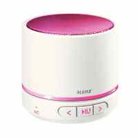 Leitz WOW Bluetooth portatīvs skaļrunis, balts/ rozā