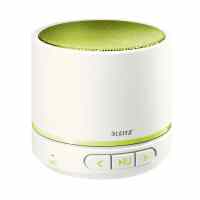 Leitz WOW Bluetooth portatīvs skaļrunis, balts/ zaļš