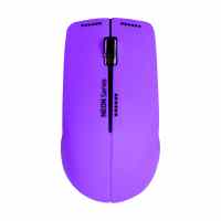 Bezvadu pele PORT neona violetā krāsā, komplektā ar peles paliktni