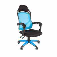 Biroja krēsls CHAIRMAN GAME 12, melns/zils  audumu, melns/ zils pamats