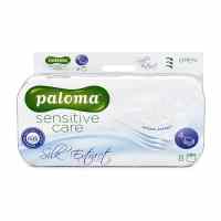Tualetes papīrs PALOMA SENSITIVE CARE 4 sl., balts, 8 gab./iepak.