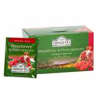 Zaļā tēja AHMAD Alu GREEN Raspberry & Pomegranate, 20 maisiņi paciņā