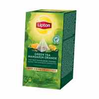 Zaļā tēja LIPTON GREEN MANDARIN, 30 piramīdas maisiņi paciņā