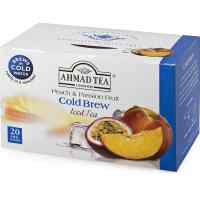 Aukstā melnā tēja AHMAD Persiks un Marakuja, 20 maisiņi paciņā